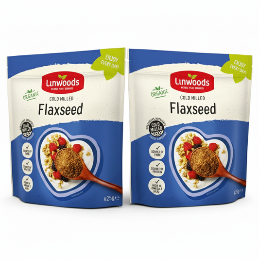 Linwoods Milled Organic Flaxseed 425g (Pack of 2)