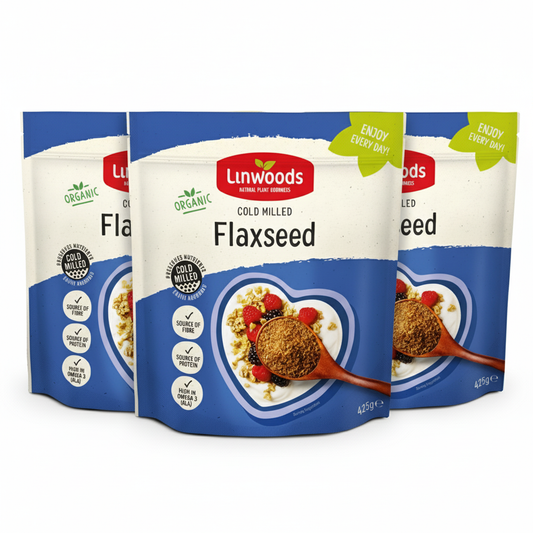 Linwoods Milled Organic Flaxseed 425g (Pack of 3)