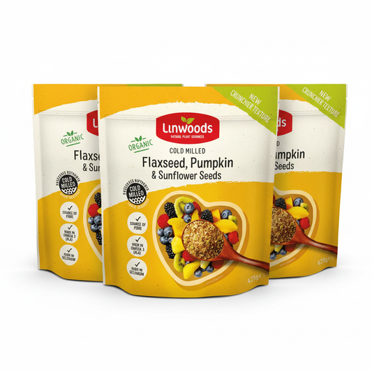 Linwoods Organic Milled Flaxseed, Sunflower & Pumpkin Seed 425gm (Pack of 3)