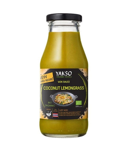 Yakso Organic Wok Sauce Coconut Lemongrass 240ml (Pack of 6)