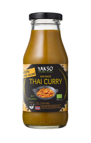 Yakso Organic Wok Sauce Thai Curry 240ml (Pack of 6)
