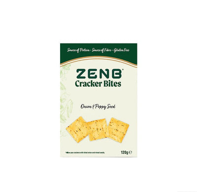 ZENB Onion & Poppy Crackers 120g (Pack of 16)