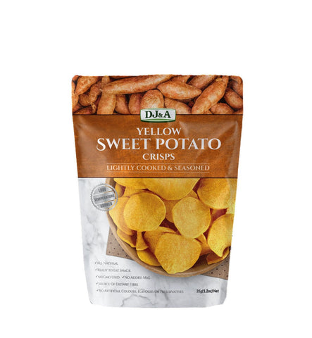 Dj&A Yellow Sweet Potato Crisps 35g (Pack of 10)