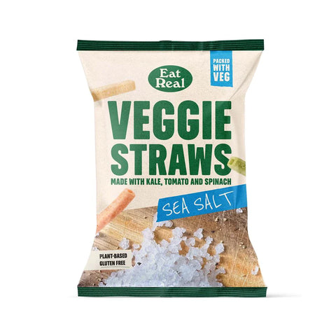 Eat Real Veggie Straws with Sea Salt 110g (Pack of 10)
