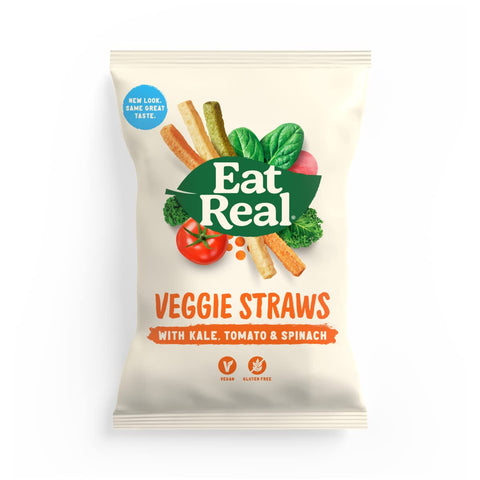 Eat Real Veggie Straws with Sea Salt 45g (Pack of 18)