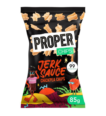 Properchips Jerk Sauce Chickpea Chips 85g (Pack of 8)