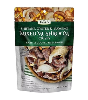 Dj&A Mixed Mushroom Crisps 25g (Pack of 12)