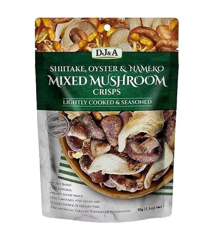 Dj&A Mixed Mushroom Crisps 25g (Pack of 12)