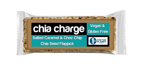 Chia Charge Vegan Salt/Caramel Chocolate & Chia Flapjack 30g (Pack of 20)