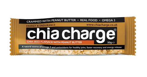 Chia Charge Peanut Butter Flapjack 50g (Pack of 12)