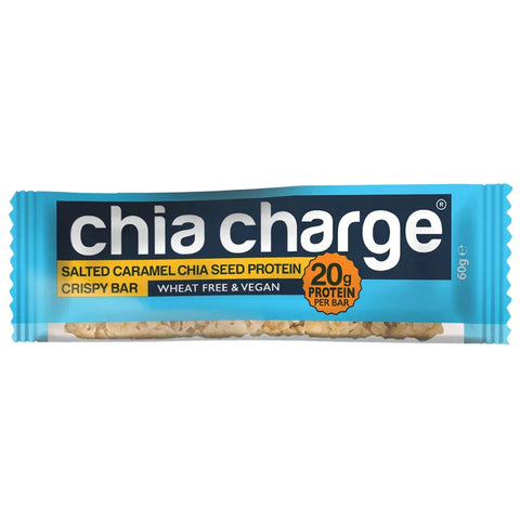 Chia Charge Salted Caramel Chia Seed Protein Bar 60g (Pack of 10)