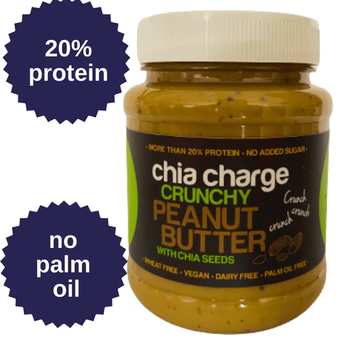 Chia Charge Peanut Butter With Chia Seeds Crunchy 350g (Pack of 19)