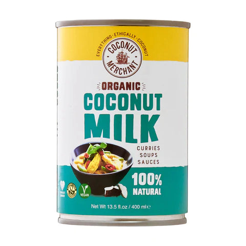 Coconut Merchant Organic Coconut Milk 400ml (Pack of 4)