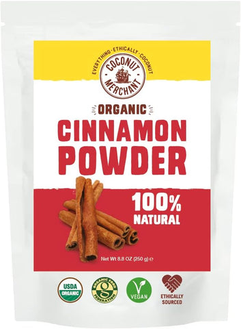 Coconut Merchant Organic Ceylon Cinnamon Powder 250g (Pack of 12)