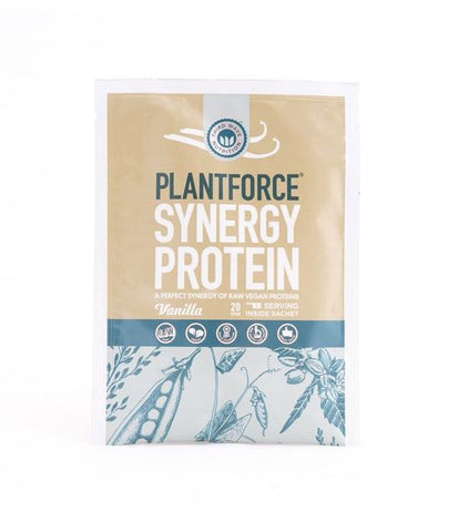 Plantforce Synergy Protein Vanilla - Raw Vegan Proteins - 10 x 20g Satchets