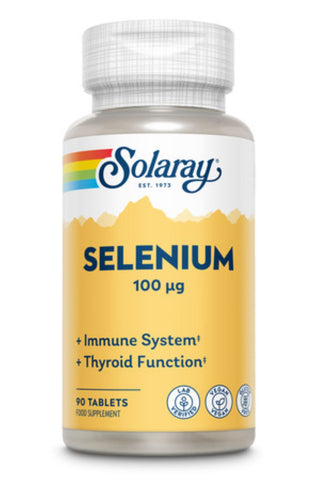 Solaray Selenium 100mg - Immune System - Lab Verified - Vegan - Gluten Free 90 Tablets