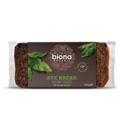 Biona Org Wholemeal Rye Hemp Bread 500g
