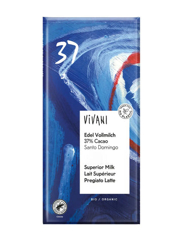 Vivani Superior Milk with 37% Cacao Santo Domingo 100g (Pack of 10)