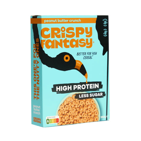 Crispy Fantasy High Protein Cereal Peanut Butter 250g (Pack of 4)