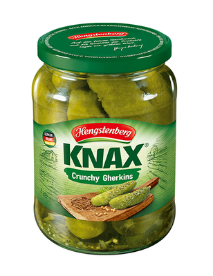 Hengstenberg Knax Crunchy Gherkins 330g (Pack of 12)