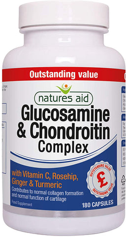 Natures Aid Glucosamine 500mg & Chondroitin 100mg Complex  180VCaps