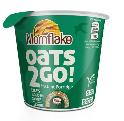 Mornflake Golden Syrup Porridge Pots 62g (Pack of 12)