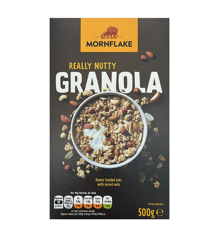 Mornflake Premium Nutty Granola 500g (Pack of 12)