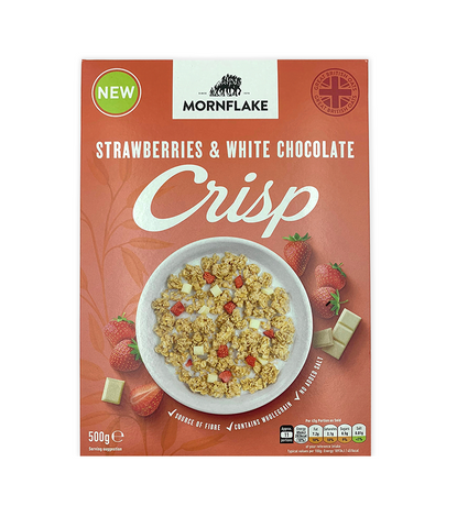 Mornflake Strawberry & White Chocolate Crisp 500g (Pack of 12)