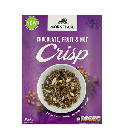 Mornflake Chocolate Fruit & Nut Crisp 500g (Pack of 12)