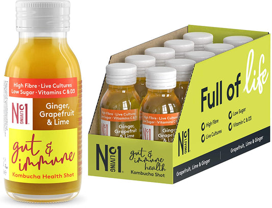 No.1 Living Gut & Immune Kombucha Shot 60ml (Pack of 10)