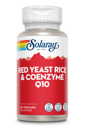 Solaray Red Yeast Rice and Coenzyme Q10 - Lab Verified - Vegan - Gluten Free - 60 VegCaps