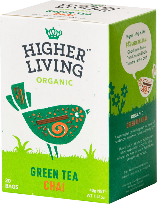 Higher Living Organic Green Tea Collection 20 Bags (Pack of 4)