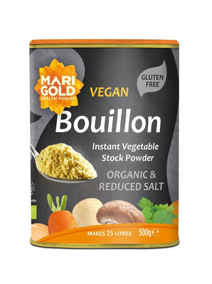 Marigold Organic Less Salt Vegan Bouillon 500g Grey (Pack of 6)