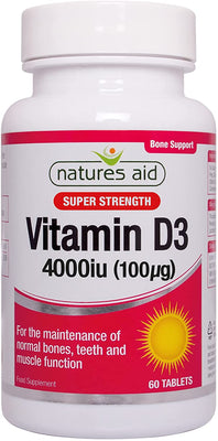Natures Aid Vitamin D3 4000iu 60 Tablets