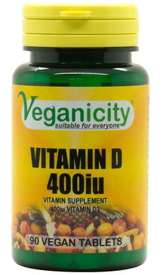 Veganicity Vitamin D3 400iu (10mcg) 90 Vtabs (Pack of 12)