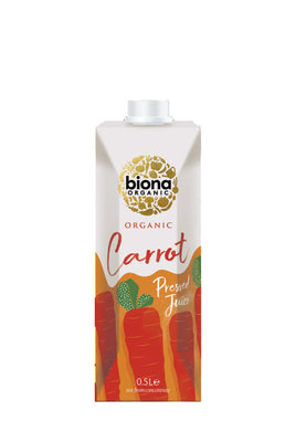 Biona Carrot Juice -Pressed- Organic 500ml (Pack of 12)