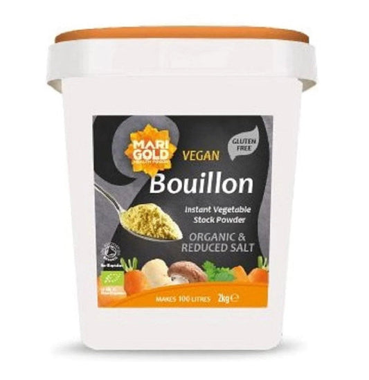 Marigold Vegan Bouillon Instant Vegetable Stock Powder Organic & Reduced Salt, 2kg