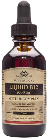 Solgar Liquid B12 2000 µg with B-Complex - 59 ml