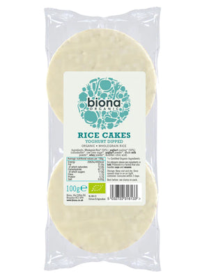 Biona Yoghurt Coated Rice Cakes Organic 100g (Pack of 12)