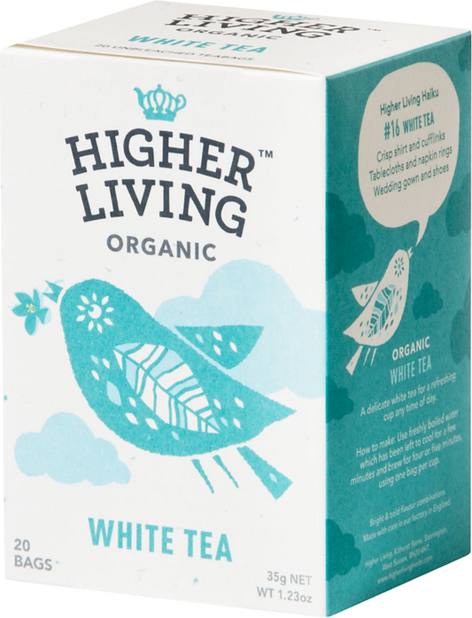 Higher Living Organic White Tea 20 Bags