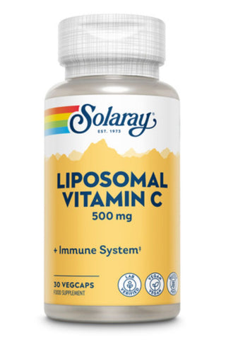 Solaray Liposomal Vitamin C 500mg - Immune System -Lab Verified - Vegan - Gluten Free 30 VegCaps