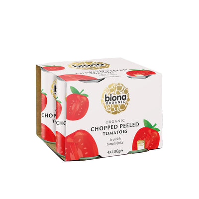 Biona Chopped Tomatoes Organic (4x400g) (Pack of 6)