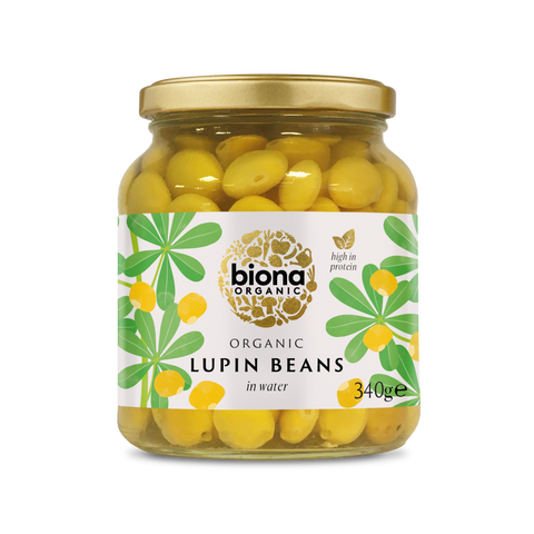 Biona Lupin Beans Organic - Glass Jar 340g (Pack of 6)