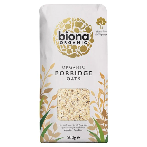 Biona Porridge Oats Organic 500g (Pack of 6)