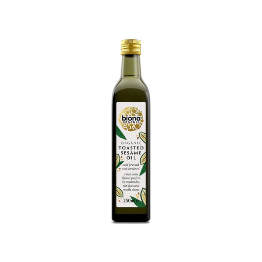 Biona Toasted Sesame Seed Oil Cold Pressed Organic 250ml (Pack of 6)