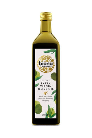 Biona Olive Oil - Extra Virgin - EU Origin Organic 750ml (Pack of 6)