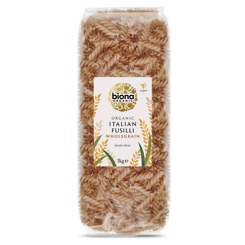 Biona Whole Fusilli Organic 1kg (Pack of 9)