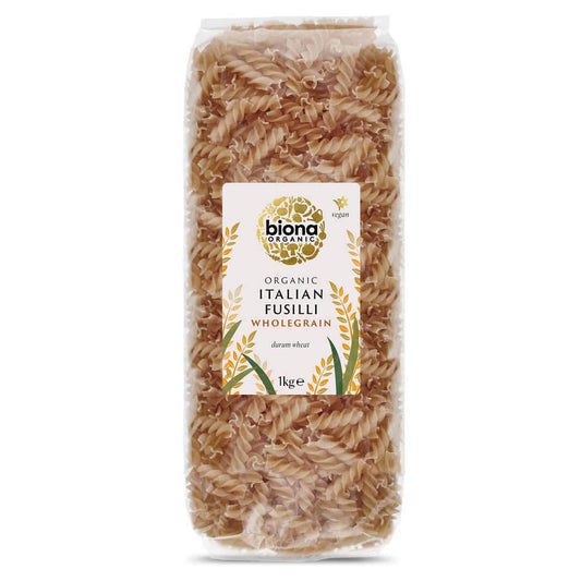 Biona Whole Fusilli Organic 1kg (Pack of 9)