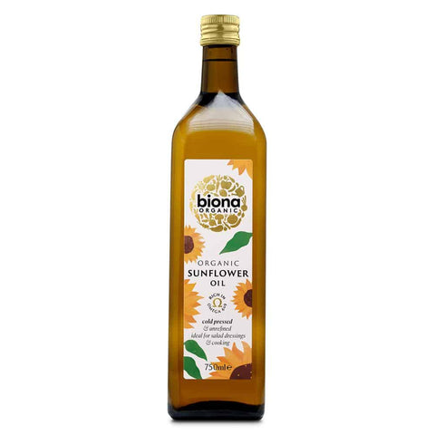 Biona Sunflower Oil Cold Pressed Organic 750ml (Pack of 12)