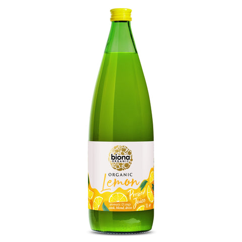 Biona Lemon Juice Organic - Not from Concentrate 1L (Pack of 6)